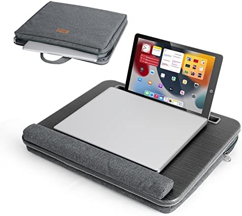 Tiovo Laptop Lap Lap, преносен скут за лаптоп со одмор на зглобот на перница, се вклопува до 15,6 инчен лаптоп, скут за лаптоп