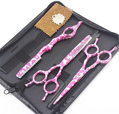WXBDD 5.5 Инчен Розова Фризерски Ножици Коса Клипер Коса Машинка Чистење Бричење ножици