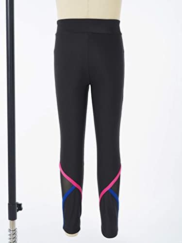 Jugaoge Девојки Активни нозе атлетски танц тренингот за трчање јога панталони Меш спортски панталони затегнати хеланки