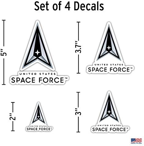 Официјално лиценцирани декорации за вселенска сила - налепница за вселенска сила од 4 парчиња за камиони или прозорци на автомобили,